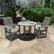 Highwood Usa Lehigh 3pc Round Outdoor Patio Furniture Dining Set AD-DNL36-CGE - alternate 2